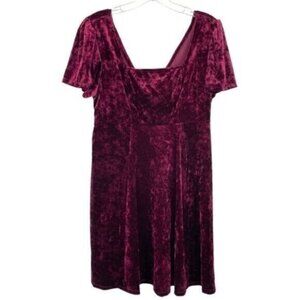 Live To Be Spoiled Crushed Velvet Babydoll Dress